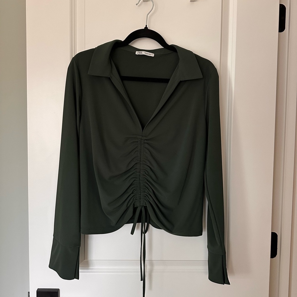 Zara Dark Green Top